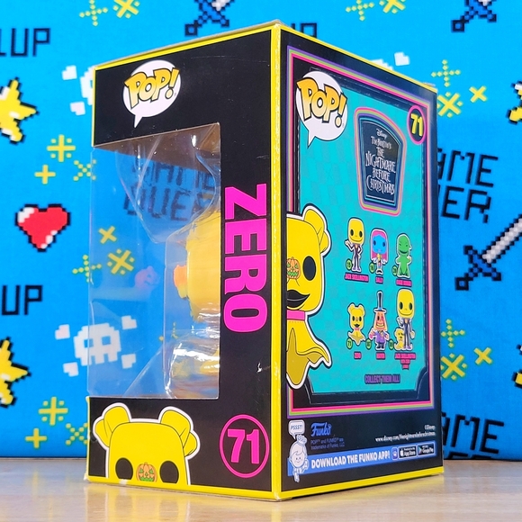 Funko PoP The Nightmare Before Christmas Zero #71 Halloween Vinyl Blacklight - Picture 5 of 12